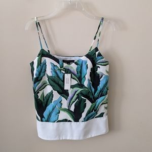 New Banana Republic Tropical Leaf Print Tank - Size XS
